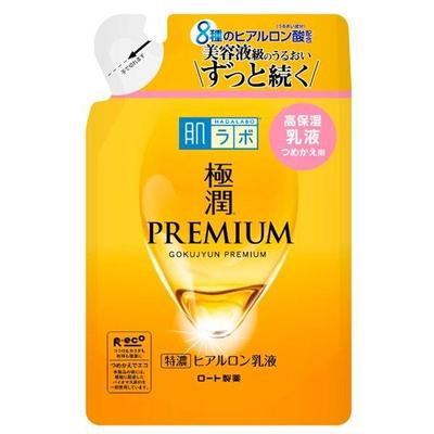 Japan Hadalabo Gokujyun PREMIUM Hyaluronic Acid Milky Lotion 140 ml náhradní náplň s425