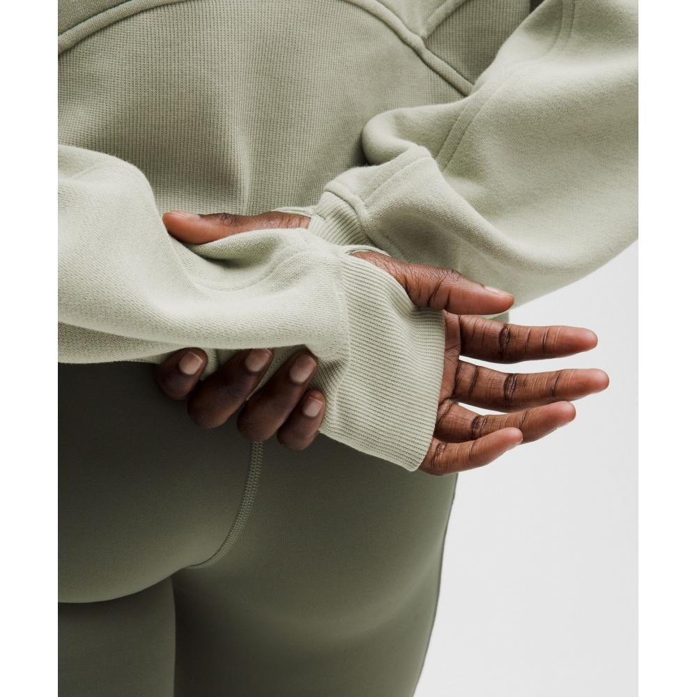 Lululemon Scuba Oversized Half Zip Hoodie Fog Green