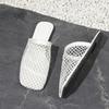 Fashion Summer Women Slippers Sexy Mesh Mules Indoor Home Slides Square Toe Female Flats Shoes Outdoor Beach Sandals Flip Flops 2025