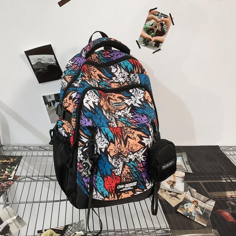 Japanese Large-Capacity Schoolbag Male College Student Leisure Sports Computer Travel Bag Lightweight Backpack Junior High School Backpack