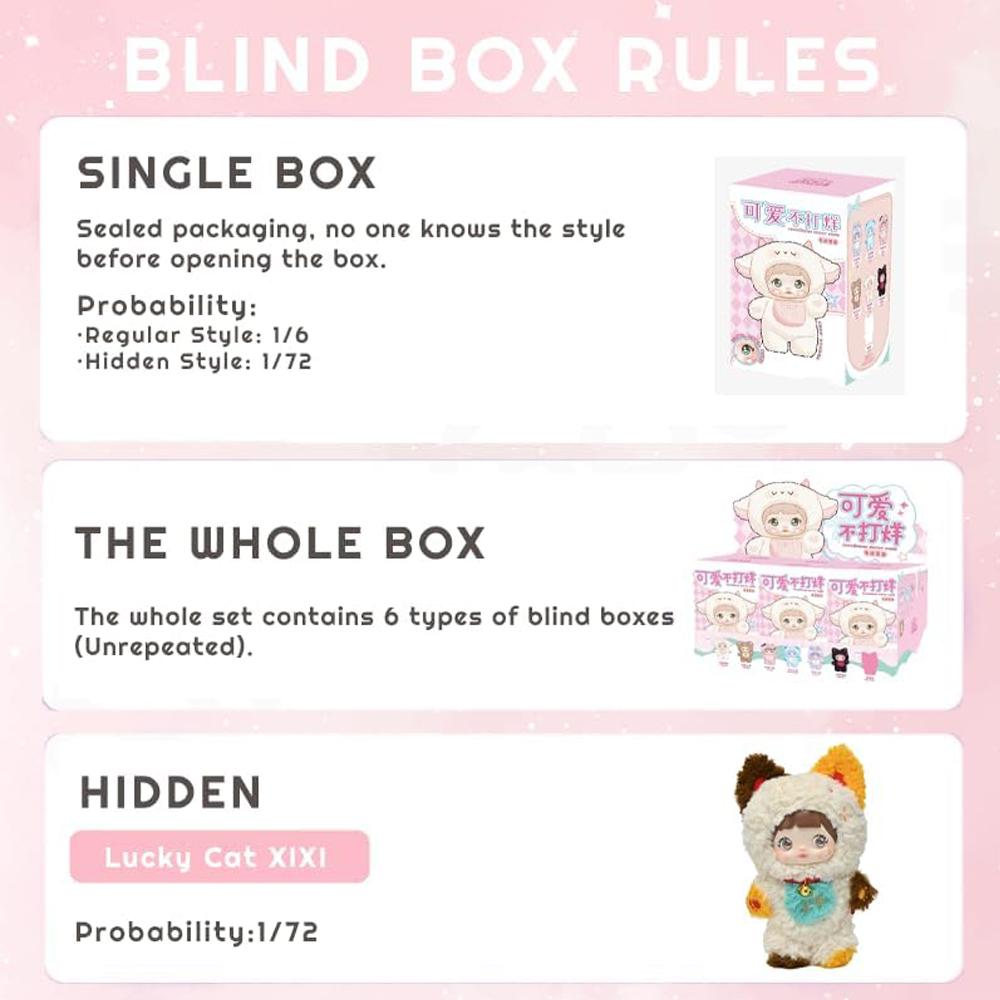 Nommi V1 Nommi Loveliness Never Ends Series Plush Blind Box 1PC (1 of 7 Possible Styles) Cute Figures Collectible Toys Birthday