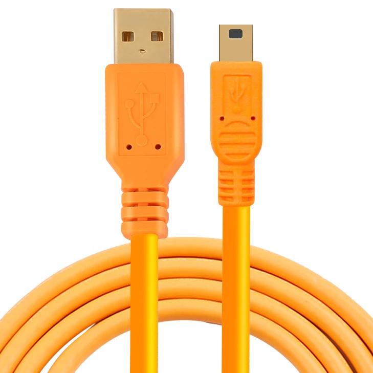 mini usb cable for Canon 5D3 5D2 6D2 80D 750D online shooting Nikon d90d3100 camera connection computer data transmission line