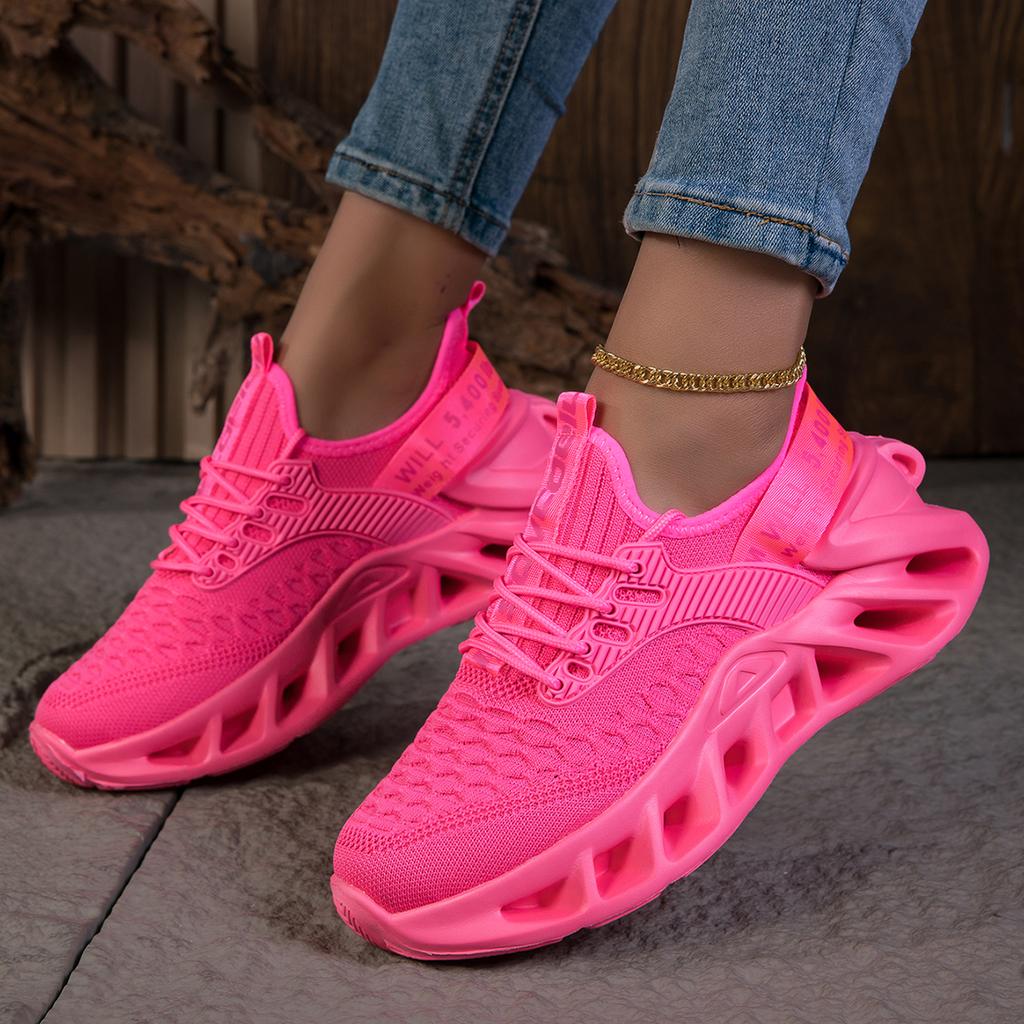 Damen Sneaker Modische Rote Blade Schuhe Herbst Neu EVA Weichsohle Laufschuhe Leicht Anti-Rutsch Sport Tennisschuhe