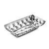 Japanese Style Hammered Stainless Steel Square Plate