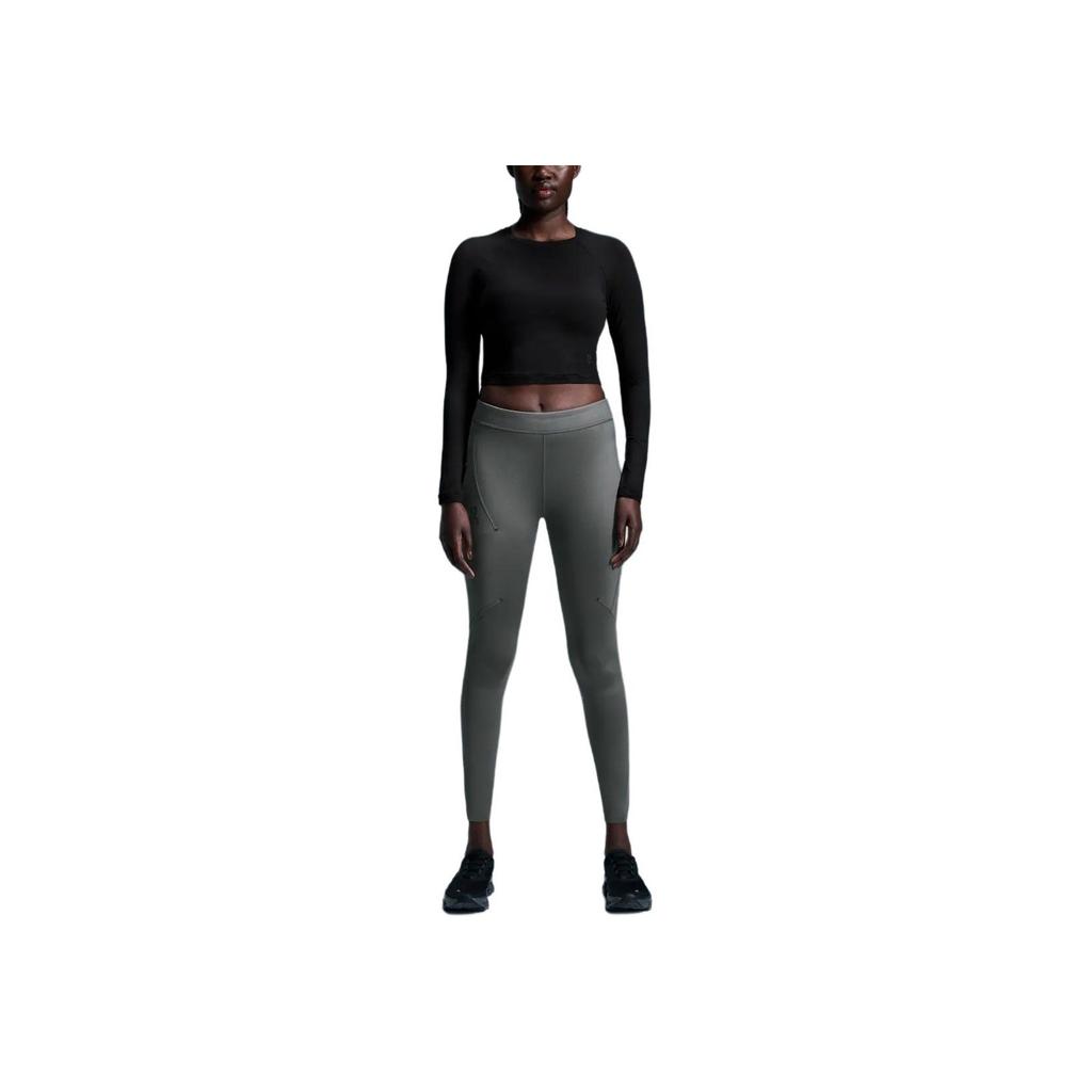 On Running Studio Long Sleeve Crop T-Shirt Women Tops Black 1WF12430553