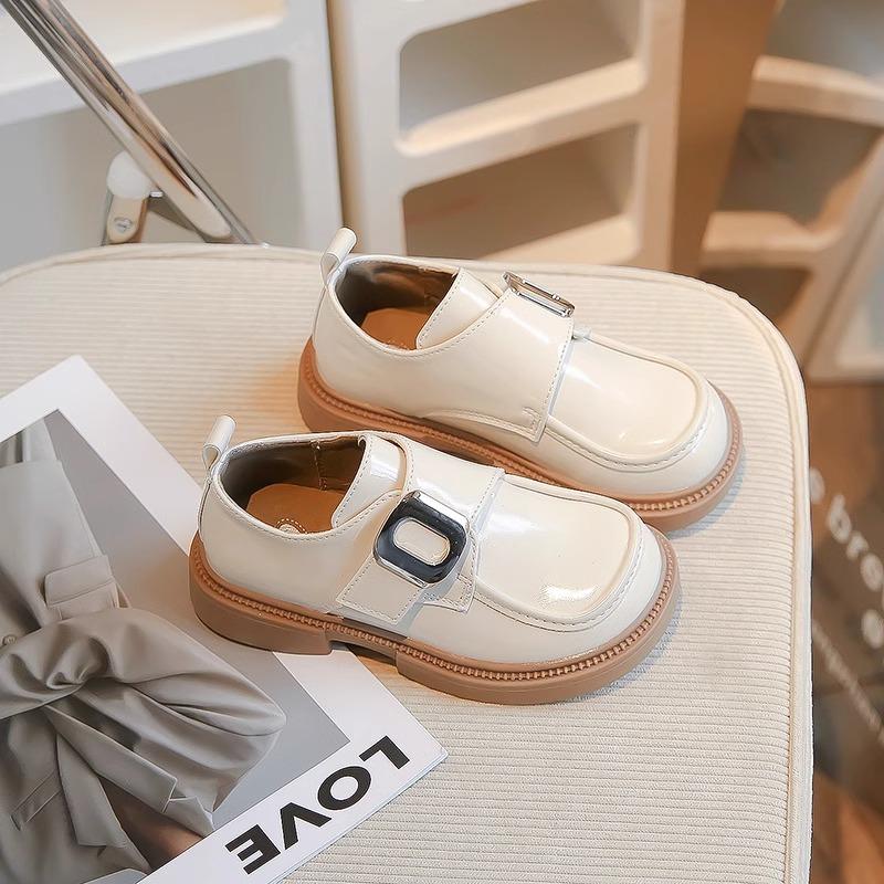 

Детская мода, маленькие кожаные туфли с широкой головкой, весенне-осенние новые повседневные одинарные туфли в корейском стиле для мальчиков и девочек в студенческом стиле 32 белый