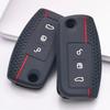 Silicone Key Cover for Ford 3 Button Flip Key, Fits Ford Focus Mondeo Fiesta C-Max Galaxy Kuga, Shockproof Key Fob Holder, Protective Accessory