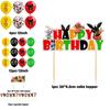 Entzückende Bing Bunny Geburtstagsparty-Dekorationen, die fröhliche Ballonbanner und skurrile Cupcake-Topper bieten