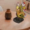 Tiffany Butterfly Modern Desk Lamp Resin Base E14LED Base Bedroom Bedside Lamp for Children's Eye Protection Table Lamp