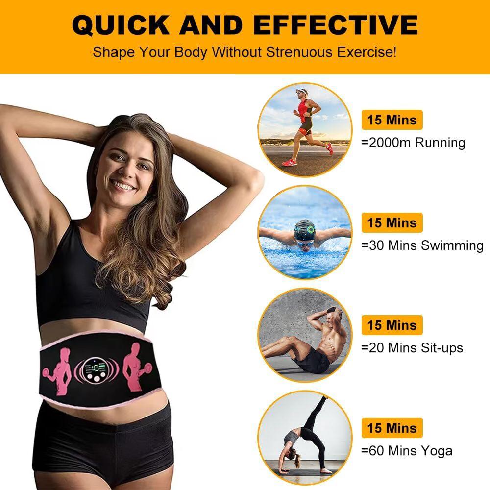 EMS Muscle Stimulation Abs Abdominal Belt Trainer Stimulator Massage Fitness Slimming Massager Belly Weight Loss Body Shaping