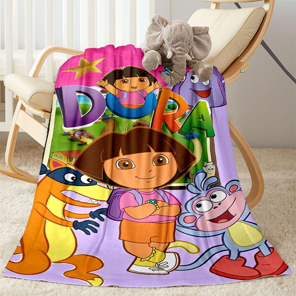 Dora Explorer Blanket Soft Warm Cozy Great for Couch Livingroom Sofa Four Seasons Universal Modern Style Birthday Christmas Gift Blanket