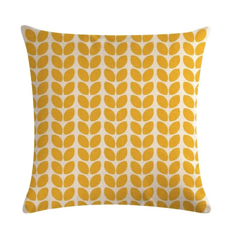 Buy New Pillow Case 45*45 Decor Cushion Cover Yellow Geometric Creative
