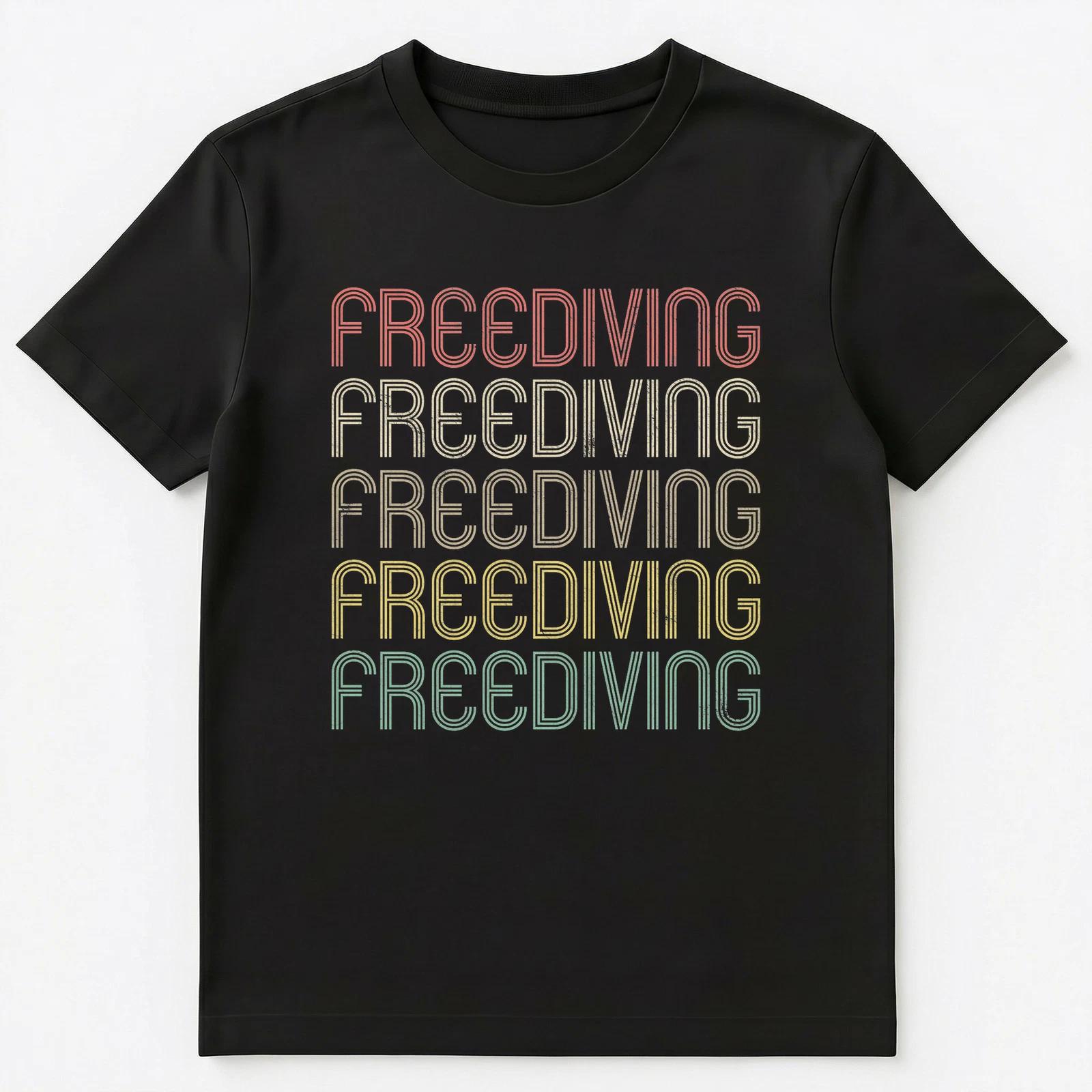 Retro Style Freediving Unisex T-Shirt 2XL