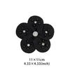 Black And White Two-Color Five-Petaled Flower Bead Cloth Sticker Clothing Corsage Shoes And Hats Headgear Accessories