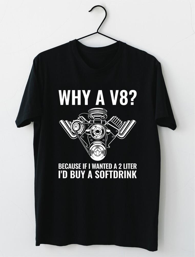 Funny Muscle Car Guy Classic Car Lover V8 Engine Classic T-Shirt M-3XL Unisex T-Shirt XL