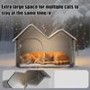 Outdoor Cat House Foldable Waterproof Winter Animal Tent Bed Outside Cat House Weatherproof With Elevated Base For Yard Garden