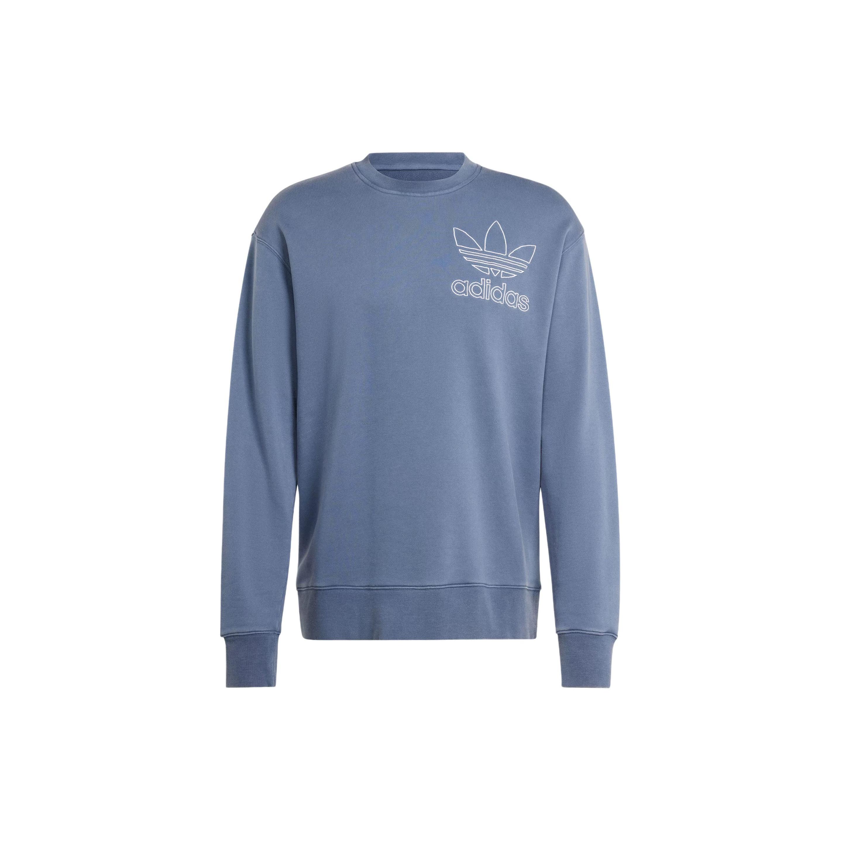 Мужская толстовка с круглым вырезом Adidas Originals Adicolor Outline Серо-синяя IR7999 S