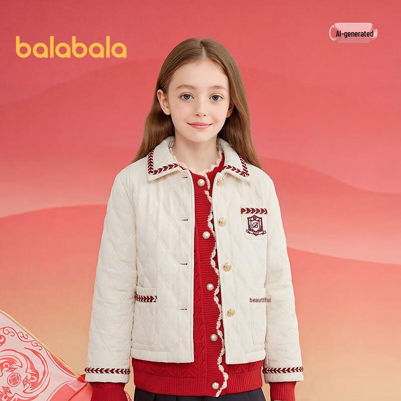 Balabala Girls' 2025 Spring Padded Jacket