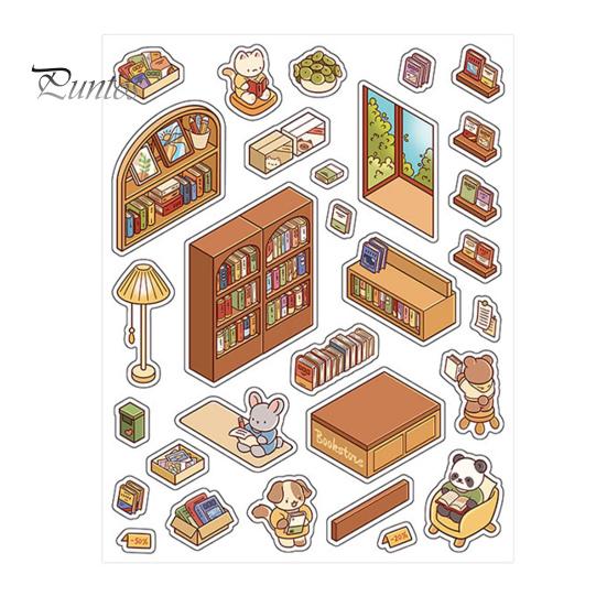 

Наклейки для ландшафтного дизайна своими руками 3D Flower Room Cat Cafe Brown Bakery Library Themes Landscape design Sticker Устойчивые к разрывам поверхностные наклейки D