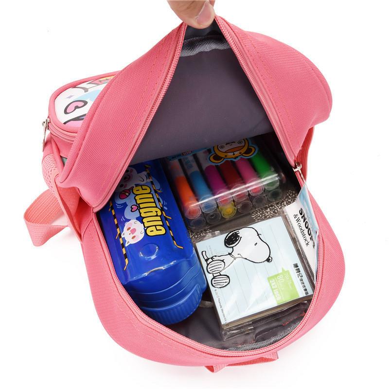 Adorable Animal Print Canvas Preschool Backpack Durable Water-resistant Fabric