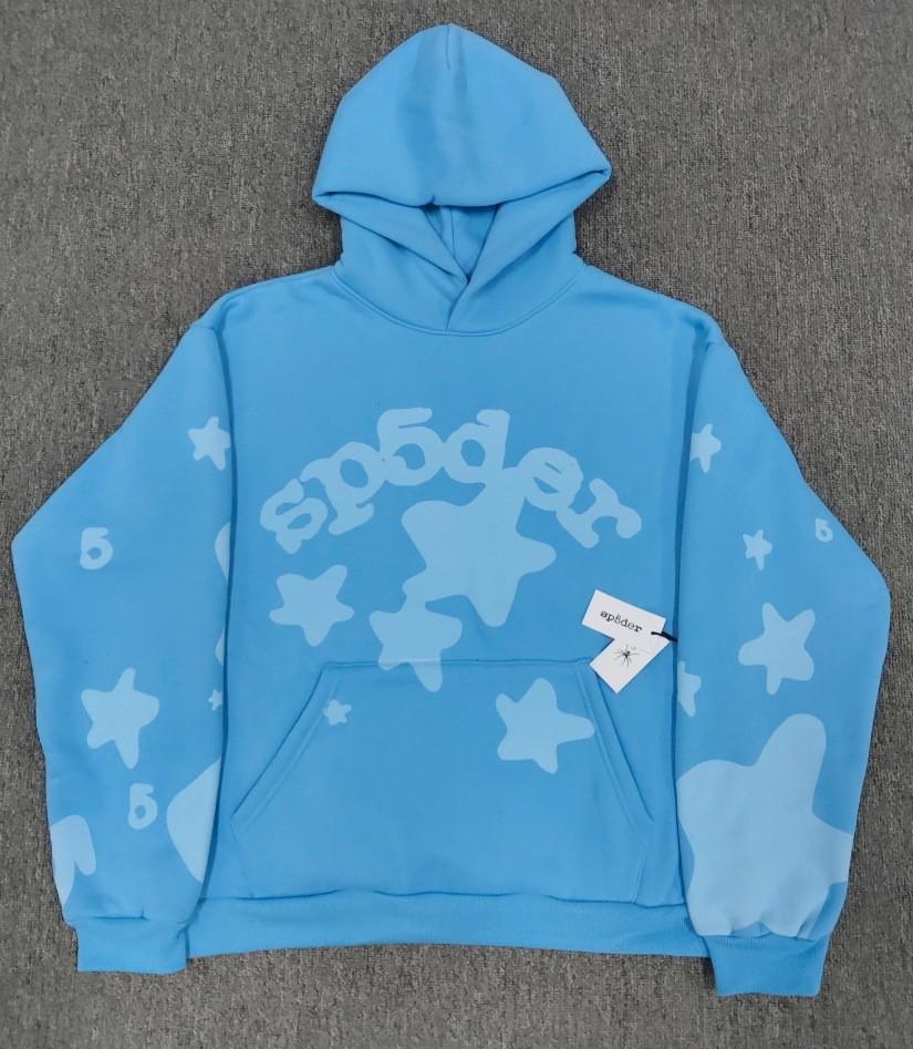 Hanorac Bărbătesc Greu cu Imprimeu Pânză de Păianjen - Trendy, Croială Largă cu Plus de Catifea