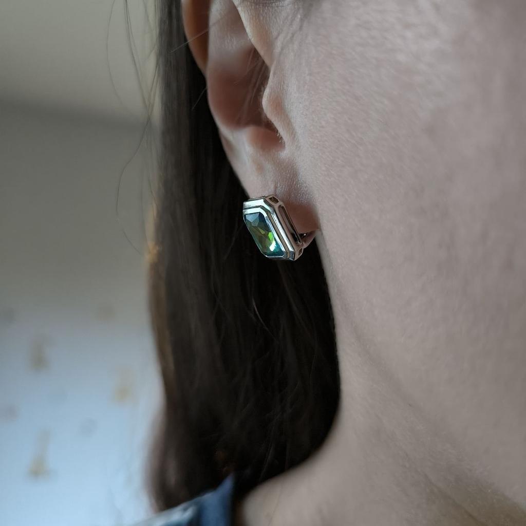 Серебряные серьги с мистик топазом 4.563ct (2190264)