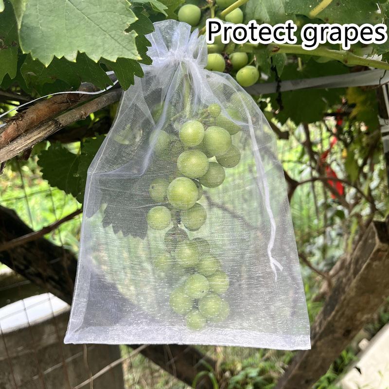 50Pcs Grapes Fruit Protection Bags Pest Control Anti-Bird Mesh Garden Netting Bags Agricultural Tree Garden Tool Bags