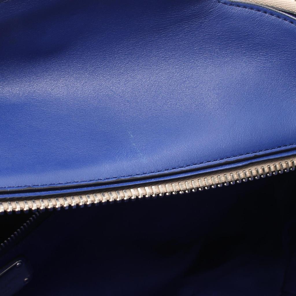 Used Salvatore Ferragamo Ariana Gancini Handbag 21 E455 Canvas Leather Beige Blue Used Women