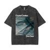 T-shirt Vintage Lavata Crystal Castles Album Musicale II Stampa Double Face Uomo Punk Gotico T-shirt Uomo Cotone Oversize