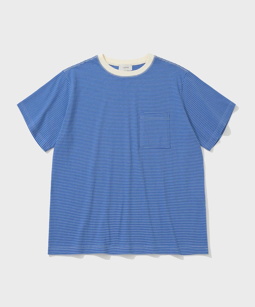 SHIRTER Two Tone Stripe T-Shirt (Royal Blue)