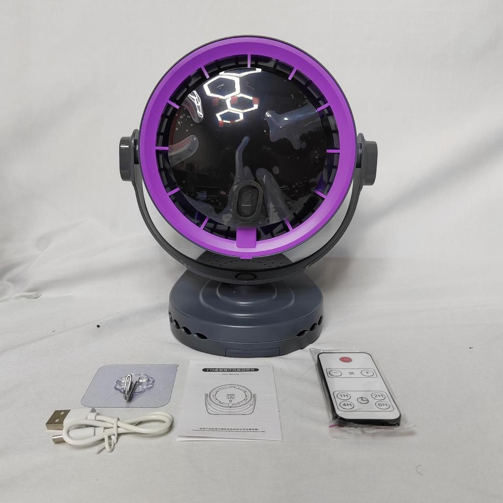 2026 Silent Wall-Mounted Desktop Fan with Remote & Digital Display for Office & Kitchen