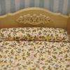 Miniature Furniture Dollhouse Wooden Fabric Bed with Mattress & Pillow 1 12 Scale Furniture Dollhouse Decoration Accessories (Wood)