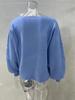 Women's European and American Lantern Sleeve Pullover Sweater