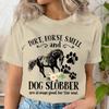 Horse Smell and Dog Slobber TShirts Women Dog Paw Floral Tshirts Short Sleeve Trendy Tee Shirt Tops Women Wild Horse T Shirts