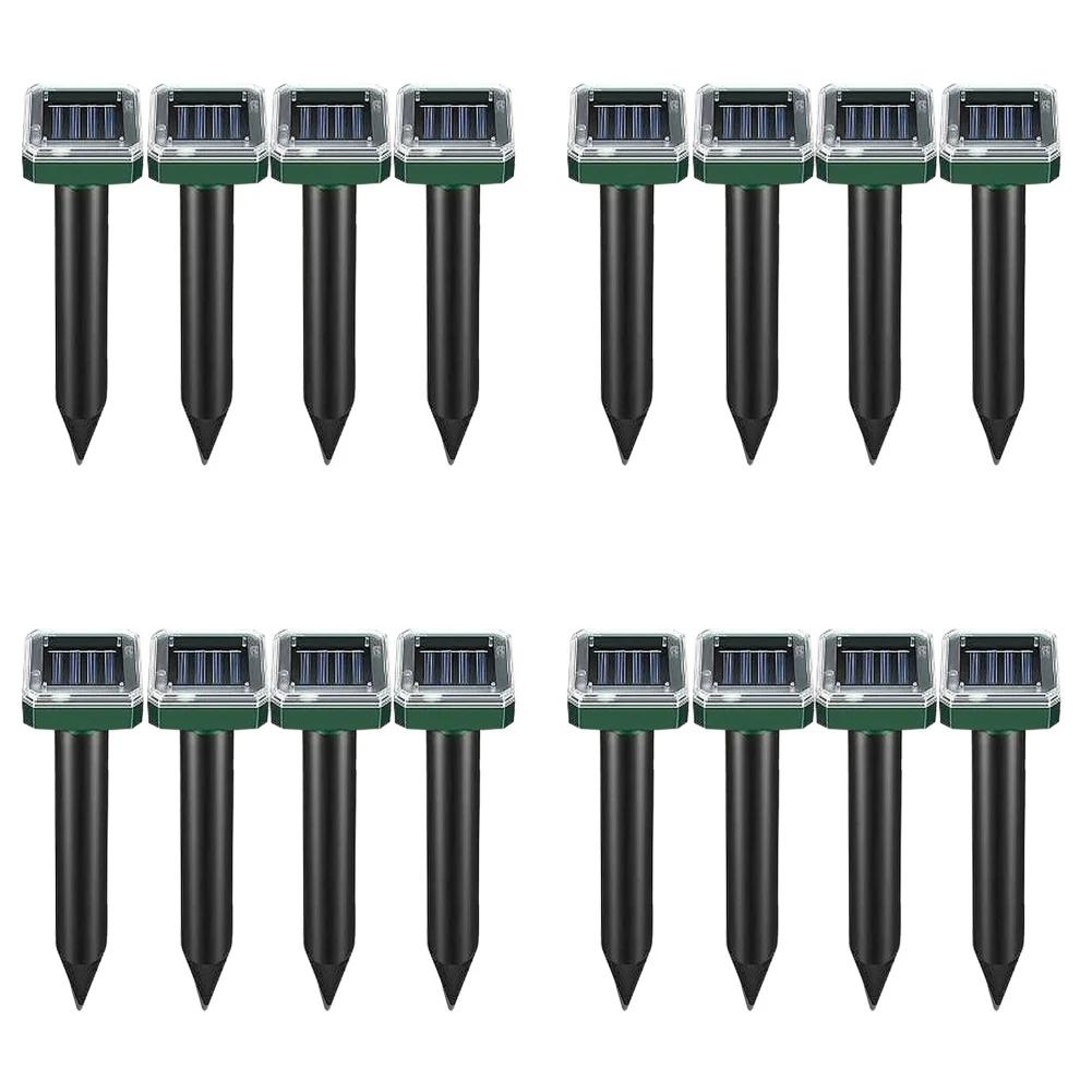 4-20Pcs Solar Mole Repeller Ultrasonic Animal Repellent Outdoor Garden Yard Bird Mouse Rodent Chaser Deterrent Pest Control Tool