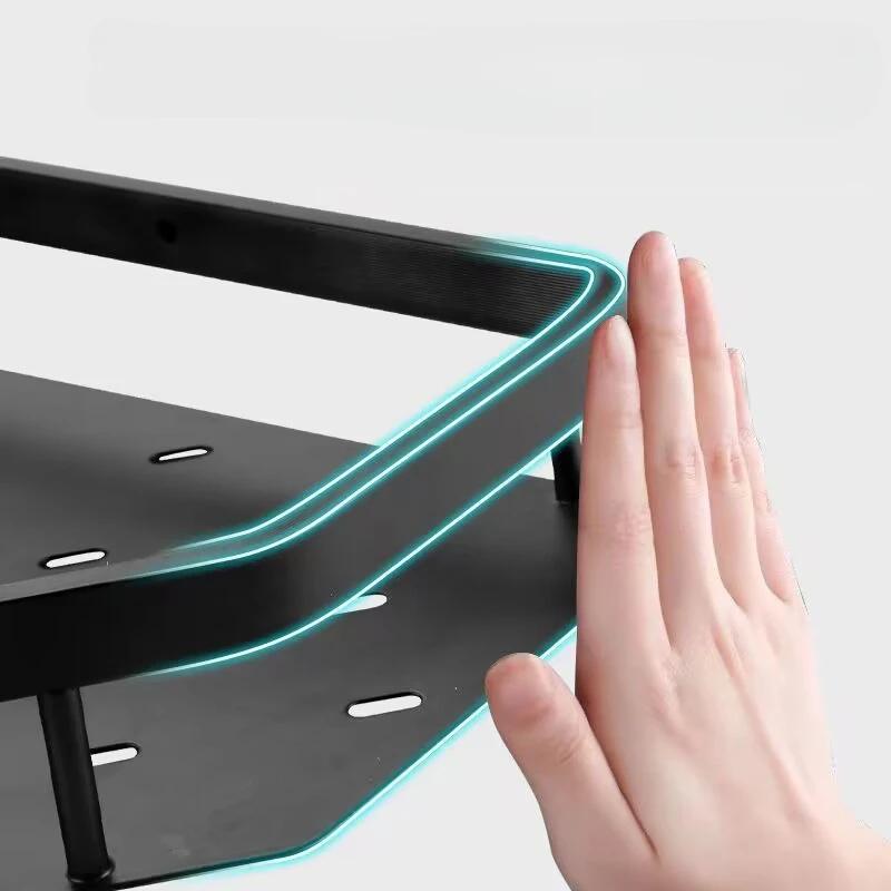 No Punching Required Bathroom Shelf Aluminum Alloy Shampoo Rack Makeup Organizer Shower Shelf Bathroom Accessories Corner Shelf