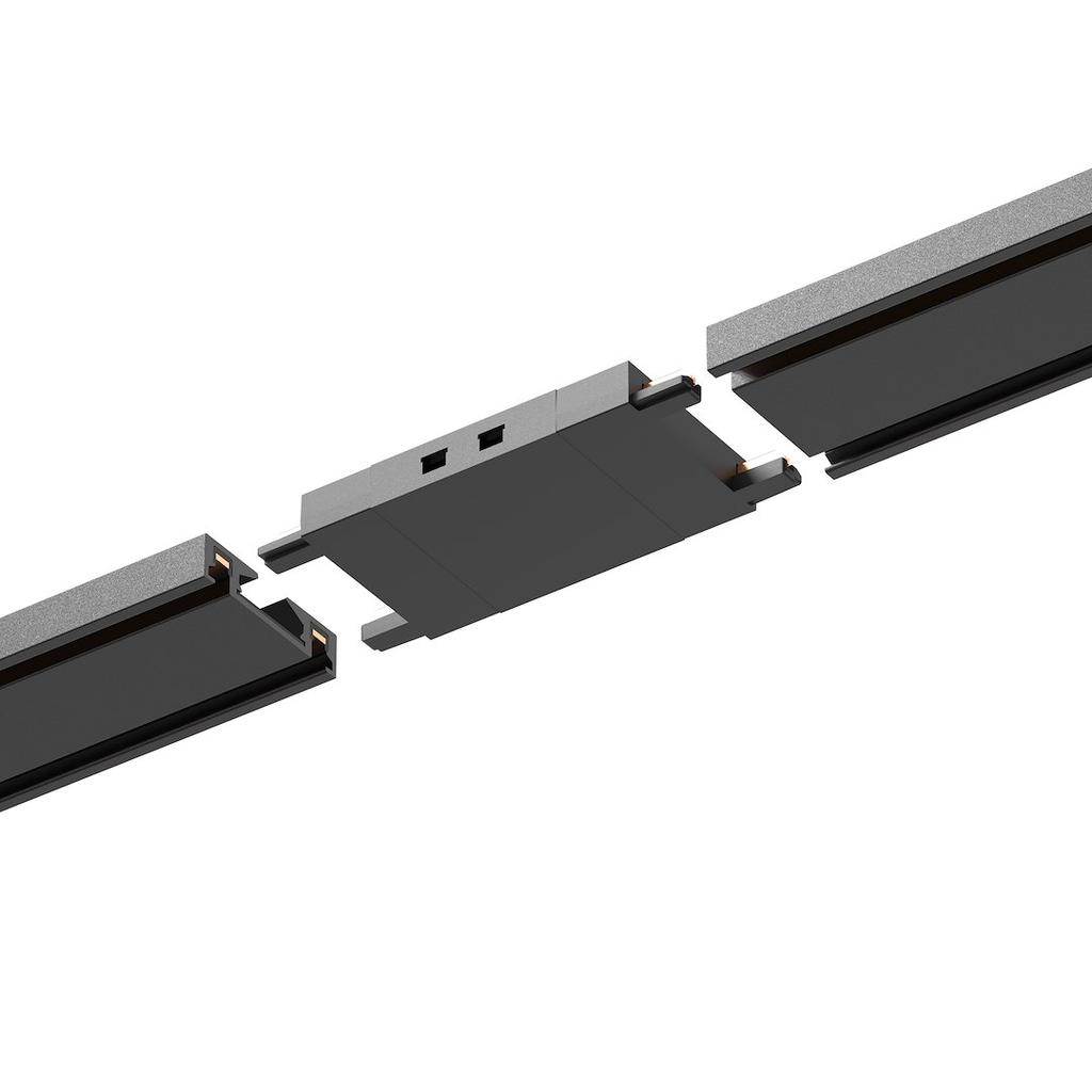 Slim Magnetic Track Czarny Łącznik Szyn Prosty