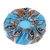 Custom Logo African Print Satin Bonnet Adjustable Double Layer Hair Bonnet Curly Hair Reversible Silky Sleep Cap Night Wrap