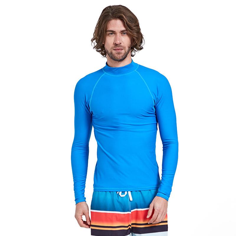 Shabate Men's Quick-Dry Diving Suit: Long Sleeve Sun Protection, Slim Fit, Jellyfish-Resistant Top for Snorkeling.