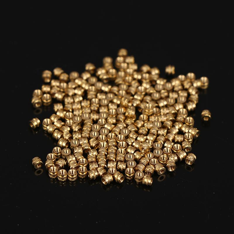 M1 M1.2 M1.4 Brass Threaded Inserts Nut Kit Hot-Melt Copper Nut Knurled Embed Injection Brass Insertnut For 3D Printer Component