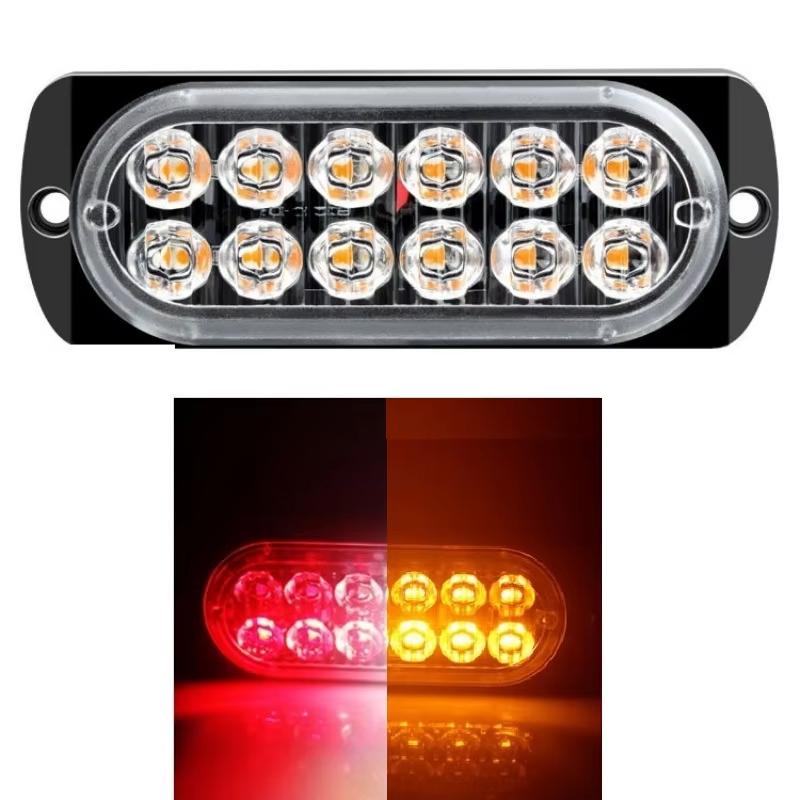 12LED Car Emergency Strobe Lights Truck Side Light 12V 24V Trailer Motorcycle Flashing Beacon Lamp Warning Police Lamps