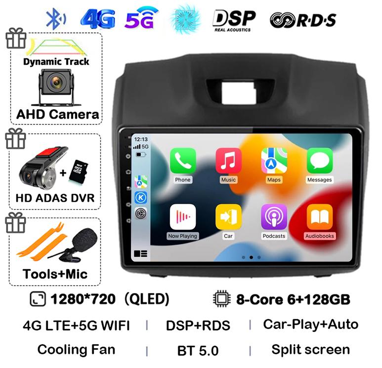 Android 14 Carplay Auto Car Radio For Chevrolet Holden S10 TRAILBLAZER COLORADO ISUZU DMAX GPS Multimedia Stereo Video Player 4G