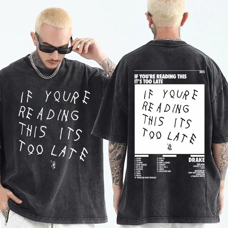Rapper Drake Album Honestly Nevermind Graphic T Shirts Mens Womens Trend Hip Hop Loose Tshirt Fashion Vintage Washed Tshirts