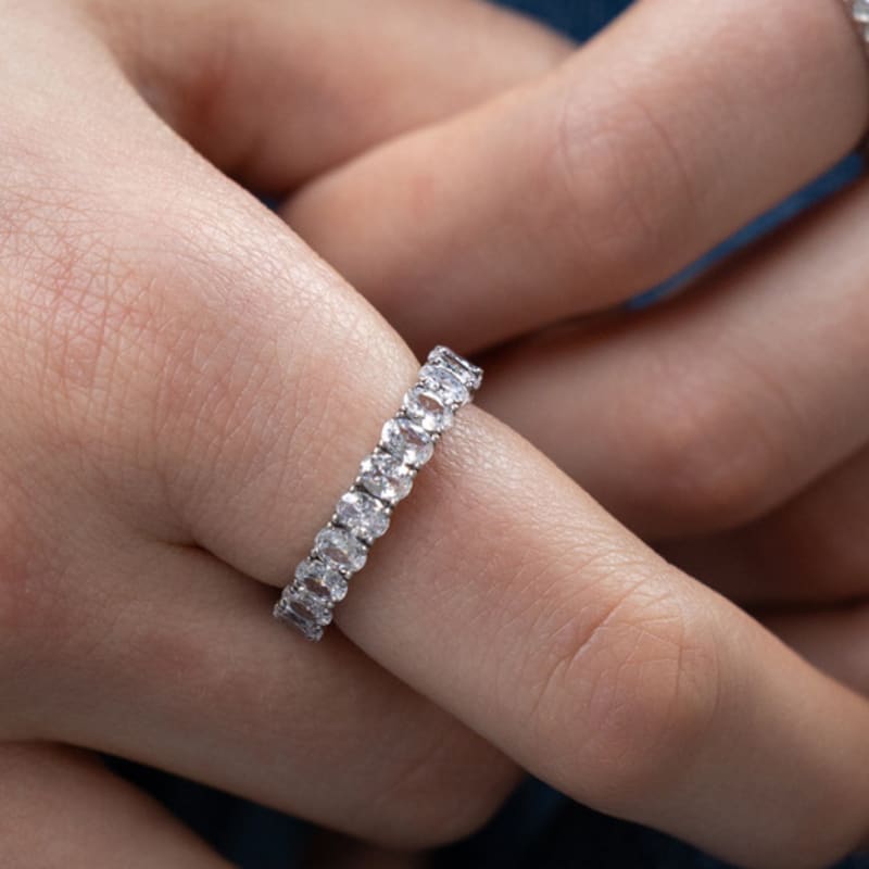 TATIANA (Silver 925) 4mm Oval Eternity Ring CR1880