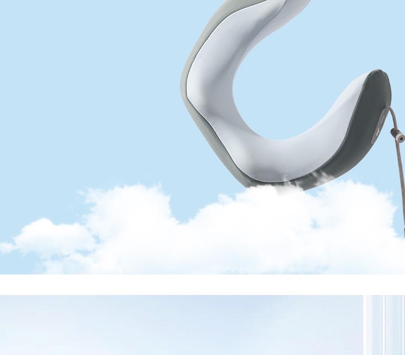 U-Shaped Memory Foam Travel Neck Pillow - Foldable Support for Airplane, Office Nap, with Customizable Logo Option