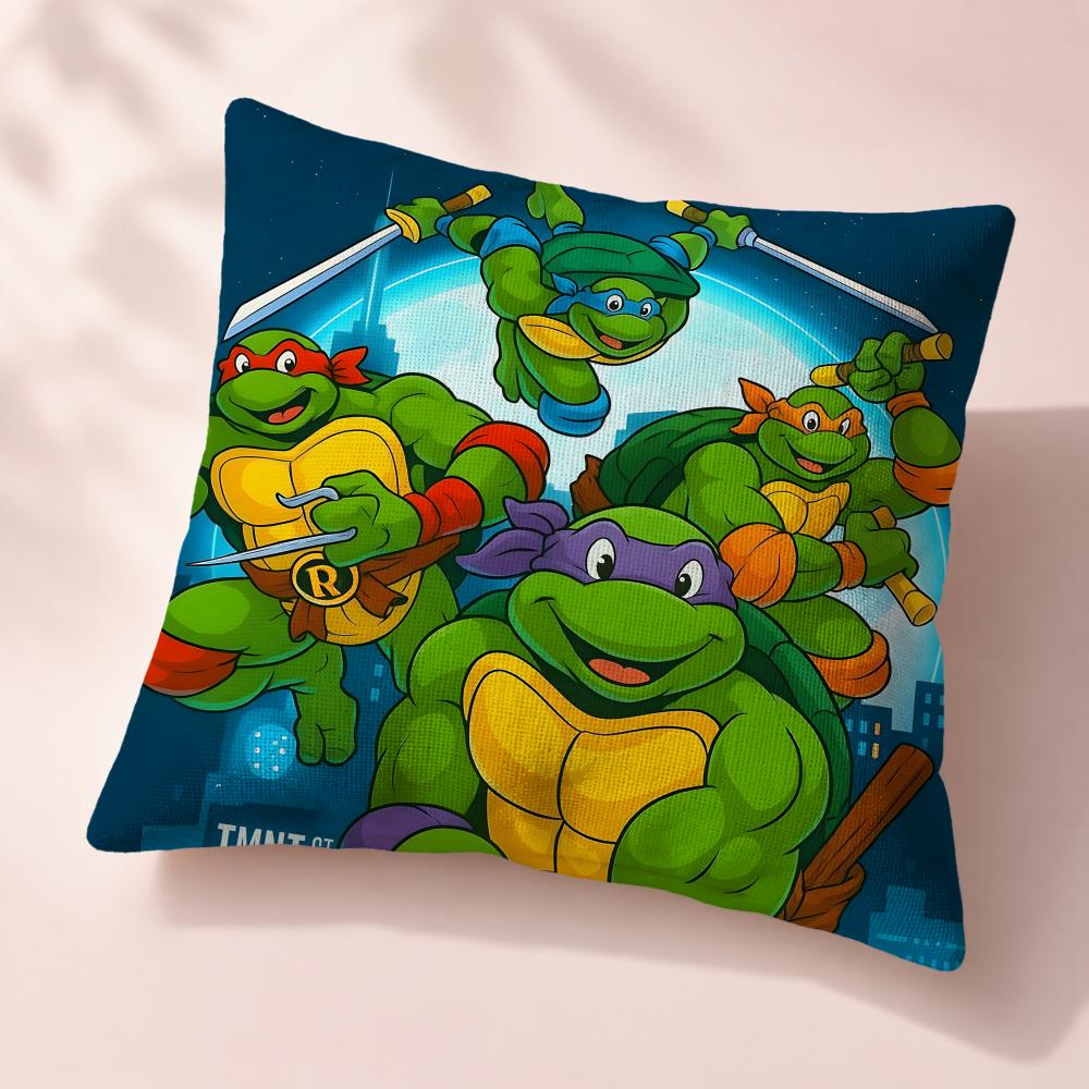 Cartoon Teenage Mutant Ninja Turtles Cushion Cover Premium Reversible Pillow Cover in Dual Comfort Decor for Home  Car