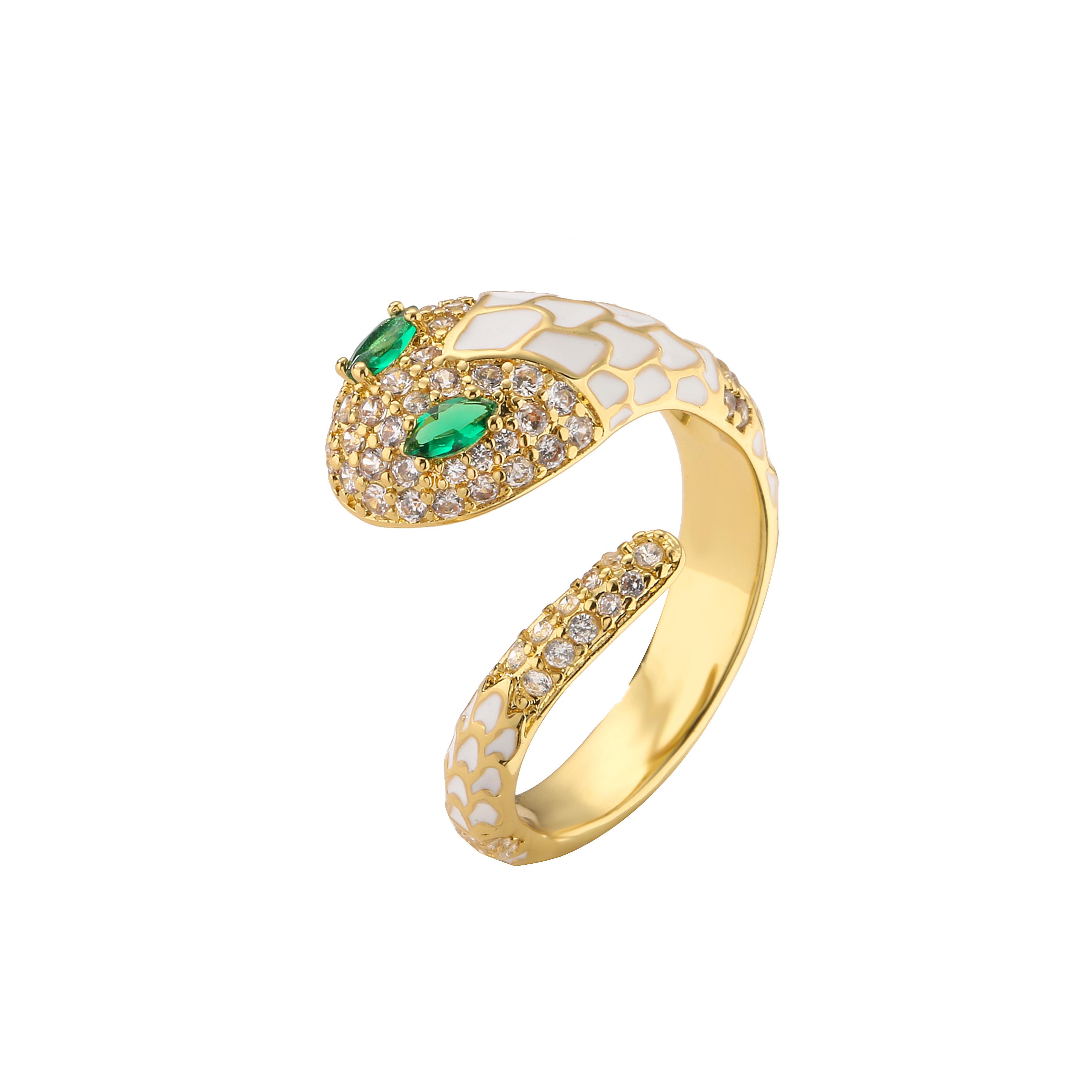 

Simple Colorful Resin Crystal Snake Animal Adjustable Rings Irregular Geometric Twisted Ring for Women Party Accessories белый