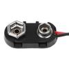 PP3 9V Battery Clip Connector I Type Tinned Wire Leads 150mm Black Red