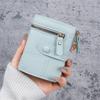 Compact Slim Wallet for Women Featuring Multiple Card Slots, a Zipper, And Button Closure