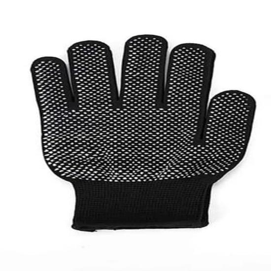 KNK Sports PVC DOTED Cotton Gloves Halp for Cricket Bating and Full Grriping In Bat Hand He Is Incris for Bating (Black)